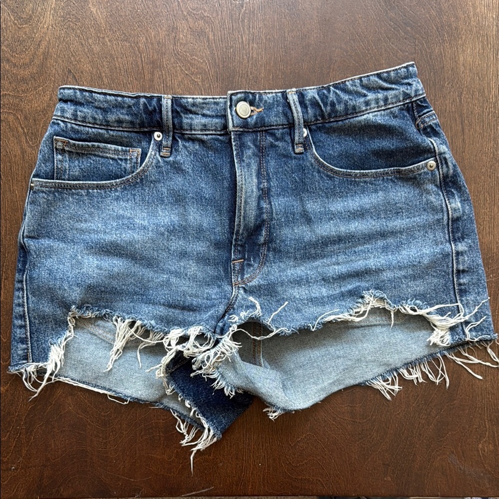 Good American Good Girlfriend Distressed Jean Shorts
